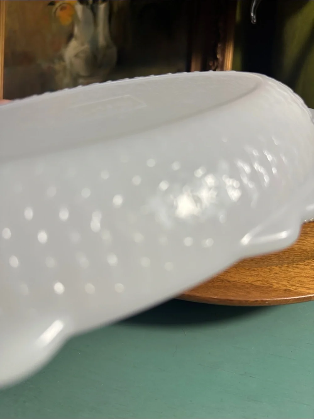 Vintage Glasbake Milk Glass Fish Dish Made In USA